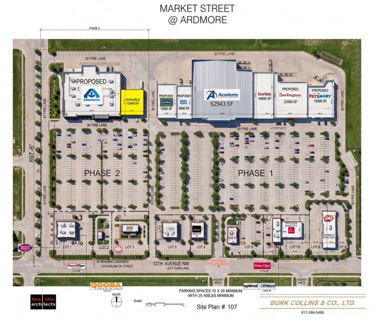 Site Plan for Retail Development Texas